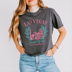 Simply Sage Market Las Vegas Social Club Boxy Crop Top - M - Pepper - 1 of 4