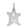 Black Bow Jewelry 14k White Gold, Isabelle Collection, Mini Letter M Initial Charm - 3 of 4