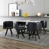 NicBex 7 Pieces Dining Table Set for 4-6,Modern 59 Inch Kitchen Table and 6 PU Leather Chairs,Dining Room Table with Metal Base - 4 of 4
