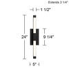 John Timberland Murphy 24" High Modern Outdoor Wall Light Fixture Mount Porch House Exterior Outside Set of 2 LED Bulb Weatherproof Sand Black Metal - 4 of 4