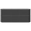 vidaXL Garden Raised Bed Powder-coated Steel 59.8"x15.7"x26.8" Anthracite - 3 of 4