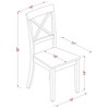 East West Furniture,Boston X-Back Chair for dining room with Faux Leather Upholstered Seat, Set of 2 - 3 of 3