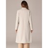 Allegra K Women's Double Breasted Notched Lapel Collar Classic Winter Coat - 3 of 4