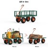 Steel Garden Cart with 10" Wheels, Heavy Duty Utility Wagon Cart with Removable Sides & 180° Rotating Handle for Garden, Lawn, Farm - 4 of 4