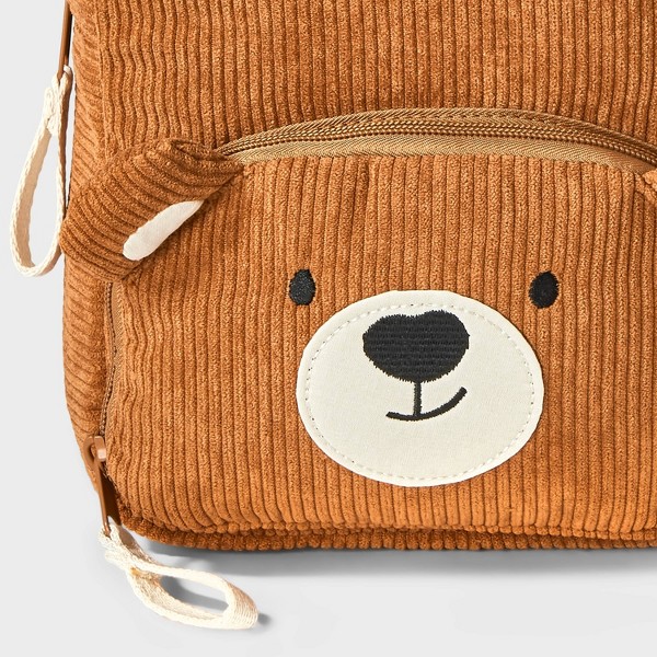 Mochila de osito de peluche de pana para niños pequeños - Cat & Jack™ beige/crema 4