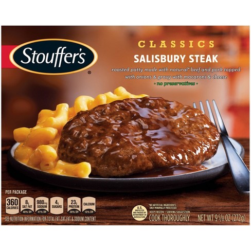 Stouffer S Homestyle Classics Frozen Salisbury Steak With Macaroni And Cheese 9 625oz Target