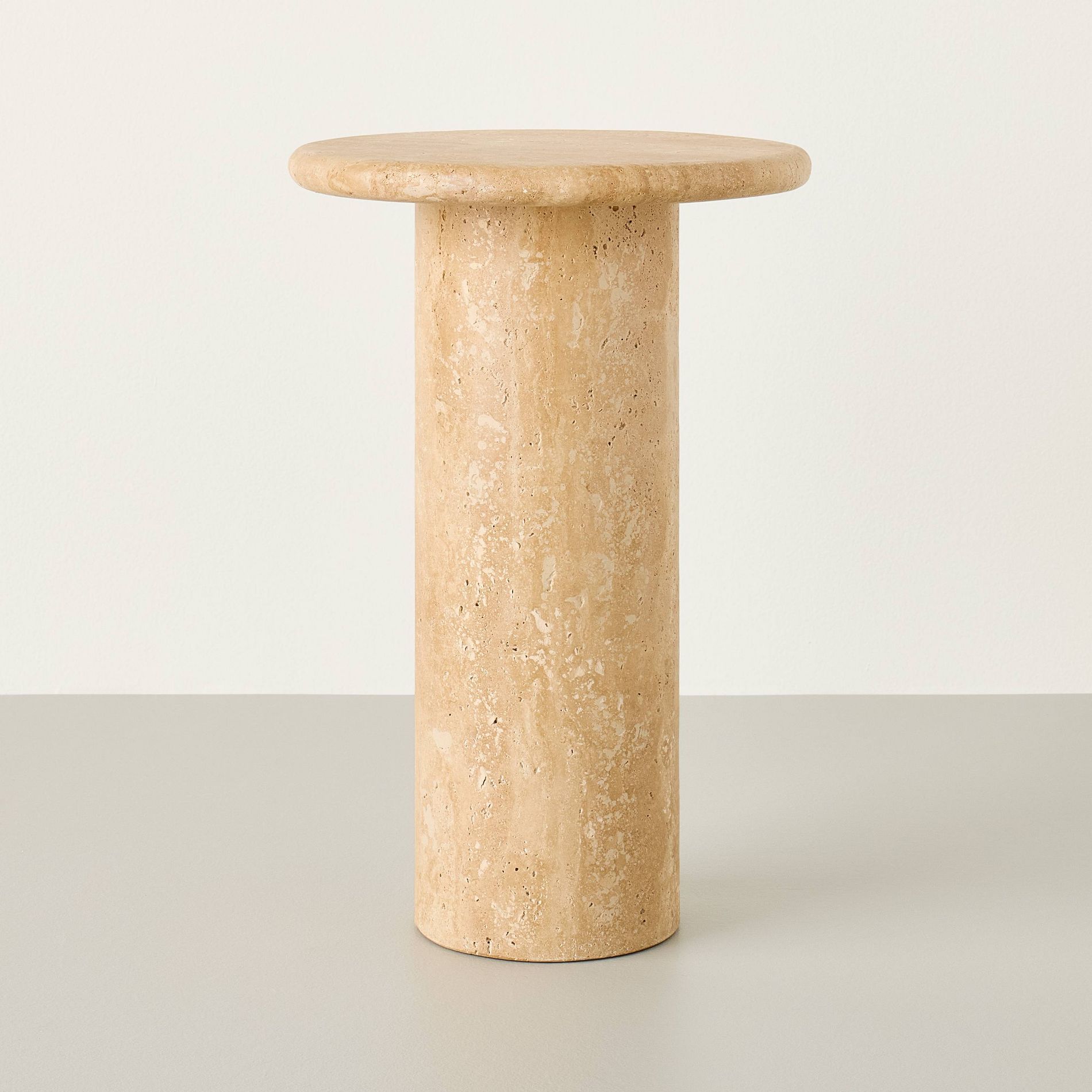 Small Round Travertine Accent Table - Hearth & Hand™ with Magnolia