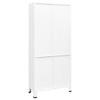 vidaXL Bookshelf Bookcase with 3 Shelves Decor Cabinet with Display Steel - White - 4 of 4