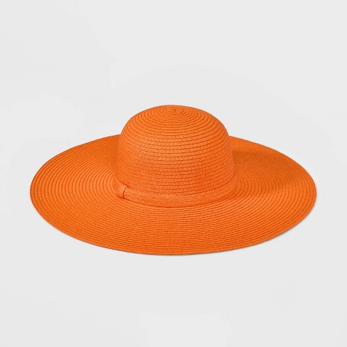 Packable Straw Floppy Hat - Shade & Shore™ Orange : Target