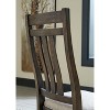 Set of 2 Wyndahl Dining Upholstered Side Chair Rustic Brown - Signature Design by Ashley: Lodge-Style, Textured Beige - 3 of 3