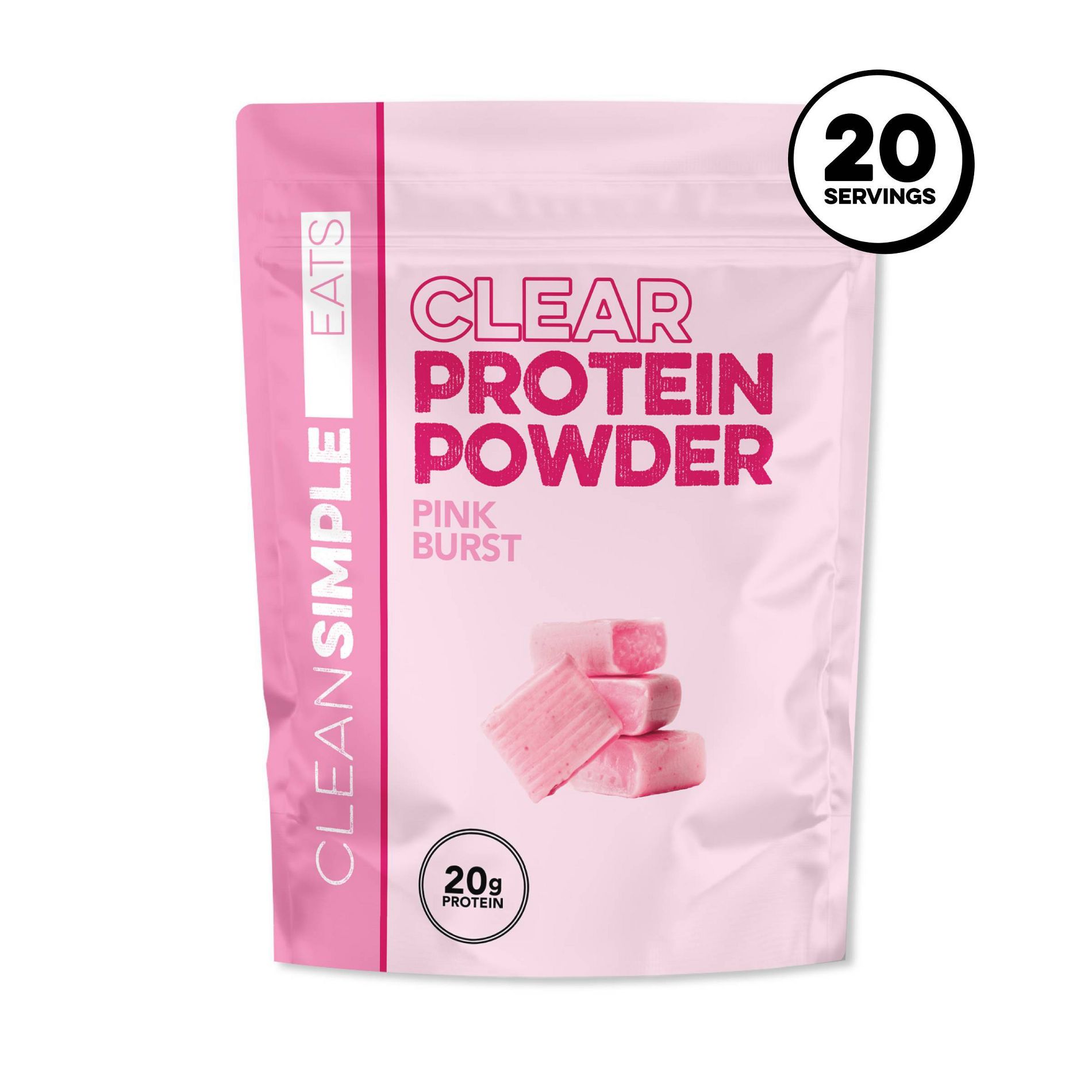 Clean Simple Eats Clear Protein Powder - Pink Burst - 19.8oz/20 servings