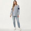 Anna-Kaci Women's Crew Neck Long Sleeve Pullover Top with Colorblock Sleeve Detail - 4 of 4