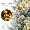 Whisen 5FT Prelit Slim Artificial Christmas Tree with 110 LED Lights and 294 Tips - Green - 4 of 4