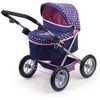 Bayer Design Dolls: Trendy Pram Stroller For Toy Baby Dolls - Navy/Pink - 3 of 4