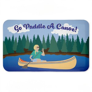 Stupell Industries Go Paddle A Canoe Printed Anti-Fatigue Floor Mat, design by Darlene Seale, 30"x18" - 1 of 4