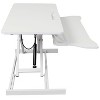 Okak 31.5IN Multifunction Small Desk with Adjustable Height, Standing Desk with Keyboard Tray, Computer Desk for Bedroom, Reading Room - 3 of 4