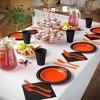 Crown Display 350 Piece Color Disposable Plastic Dinnerware party set- Serves 50 - 4 of 4