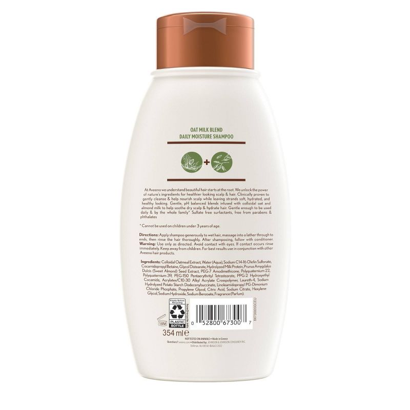 Aveeno Scalp Soothing Oat Milk Blend Shampoo - 12 fl oz, 3 of 14