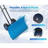 Snow Shovel with Wheels, Double Rod Steel Snow Pusher with 5-Position Angled Blade, Ergonomic & Back-Saving Design, Perfect for Driveway, Doorway - 3 of 4