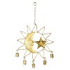 Set of 3 Iron 19" Eclectic Moon and Sun Windchime Gold/Bronze/Silver - Olivia & May: Decorative Bells, Spot Clean, No Style Assigned - 3 of 4
