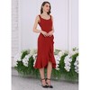 INSPIRE CHIC Women's Ruffled Elegant Sweetheart Neck Sleeveless Midi Fishtail Dress - 3 of 4