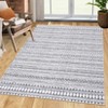 Washable Geometric Living Room Rugs, Indoor Farmhouse Non Slip Bedroom Carpet, Large Stain Resistant Dining Room Rugs - 2 of 4