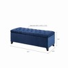NicBex Modern 49" Storage Bench Upholstered Accent Stools with Button Tufted for Bedroom and Entryway - 2 of 4