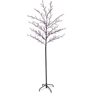 Northlight Pre-Lit Sakura Cherry Blossom Flower Artificial Tree - 6' - Pink LED Lights - 1 of 4