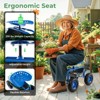 Tangkula Rolling Garden Cart Wagon Scooter w/ 360° Swivel Seat & Storage Tray & Basket - 4 of 4