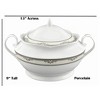 Lorren Home Trends Porcelain 4.25 Qt. Souptureen w/Lid Victoria - 2 of 4