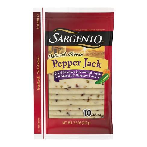 Sargento Natural Pepper Jack Sliced Cheese - 7.5oz/10 slices - image 1 of 4
