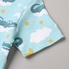 Owlivia Organic Cotton Toddler Short Sleeve Pajama Sets, Baby Summer 2Pc Sleepwear - Crocodile - 3 of 4