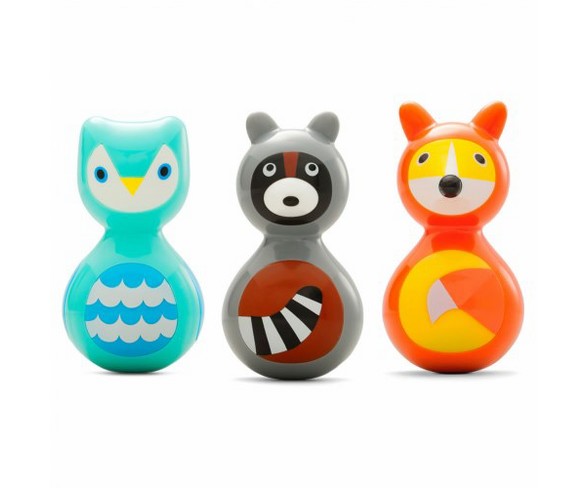 Kid O Woodland Animals Wobble Toys  - Set of 3