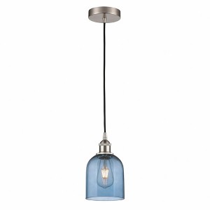 Bella - 1 Light Cord Hung Mini Pendant In Industrial Style-9.5 Inches Tall and 5.5 Inches Wide - 1 of 1
