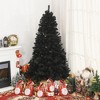 7ft Artificial Christmas Tree Unlit Douglas Fir with Realistic Branches and 1346 Tips, Black Halloween Style - 2 of 4