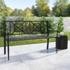 Tangkula Patio Metal Sofa Garden Bench Heavy-duty Park Loveseat Chair Seat - 3 of 4
