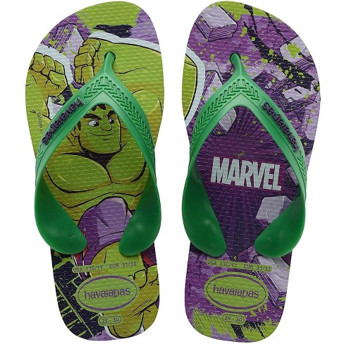 Havaianas Kid's Max Marvel Flip Flop Sandals - Green, 3-4 Youth : Target