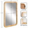 Kate & Laurel All Things Decor 24"X36" Rahfy Rectangle Framed Wall Mirror Natural - 2 of 4
