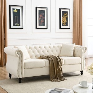 Enhanced Comfort Velvet 3-Seater + 3-Seater Modular Sofa Combination - 1 of 4