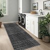 Washable Modern Striped Area Rug with Non-Slip Backing, Stain Resistant, Low Pile Soft Touch Carpet, Folding Floor Cover for Bedroom and Apartment. - 3 of 4