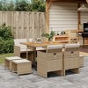 vidaXL Garden Dining Set Beige, Brown, Cream - 2 of 4