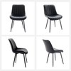 Coucheta 2-Pack Upholstered Dining Chairs - Modern Faux Leather with Padded Seat & Metal Legs for Restaurant/Cafe - 2 of 4
