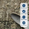 Washable Vintage Floral Distressed Rugs, Low Pile Non Slip Carpet, Soft Mat for Living Room Office Kitchen Laundry Hallway Entryway - 3 of 4