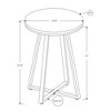 FONTOI Round Side Table, Nightstand, Bedside Table, for Entryway, Sofa, Living Room, Bedroom, Grey, 15.75"*21.75"*15.75" - 3 of 4