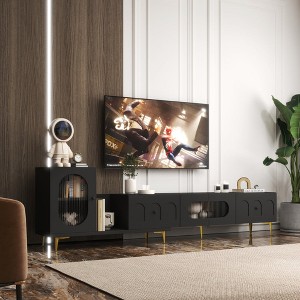 Chic Crate-Extendable Wooden Media Console – Modern TV Stand w/ Rectangle Design, Multi-Room Furniture - 1 of 4
