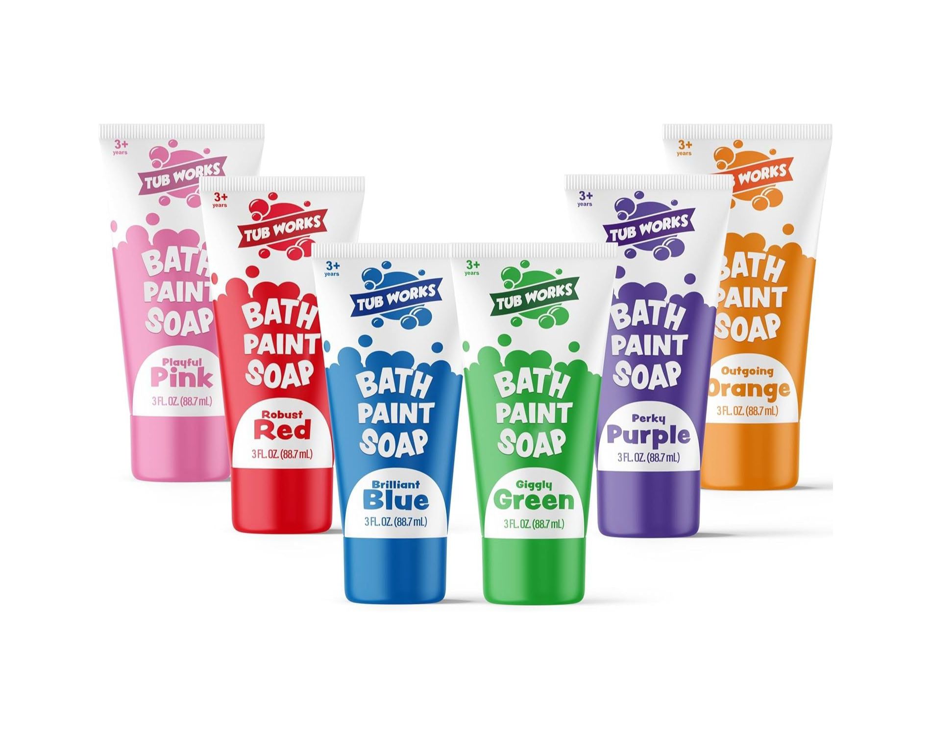 Tub Works Bath Paint Soap Bath Toy, Classic 6 Pack