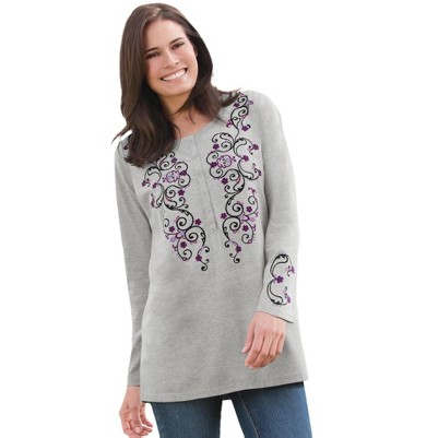 heather grey scroll