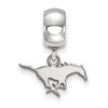 Black Bow Jewelry Sterling Silver Southern Methodist Mustangs NCAA Bead Charm - 2 of 4
