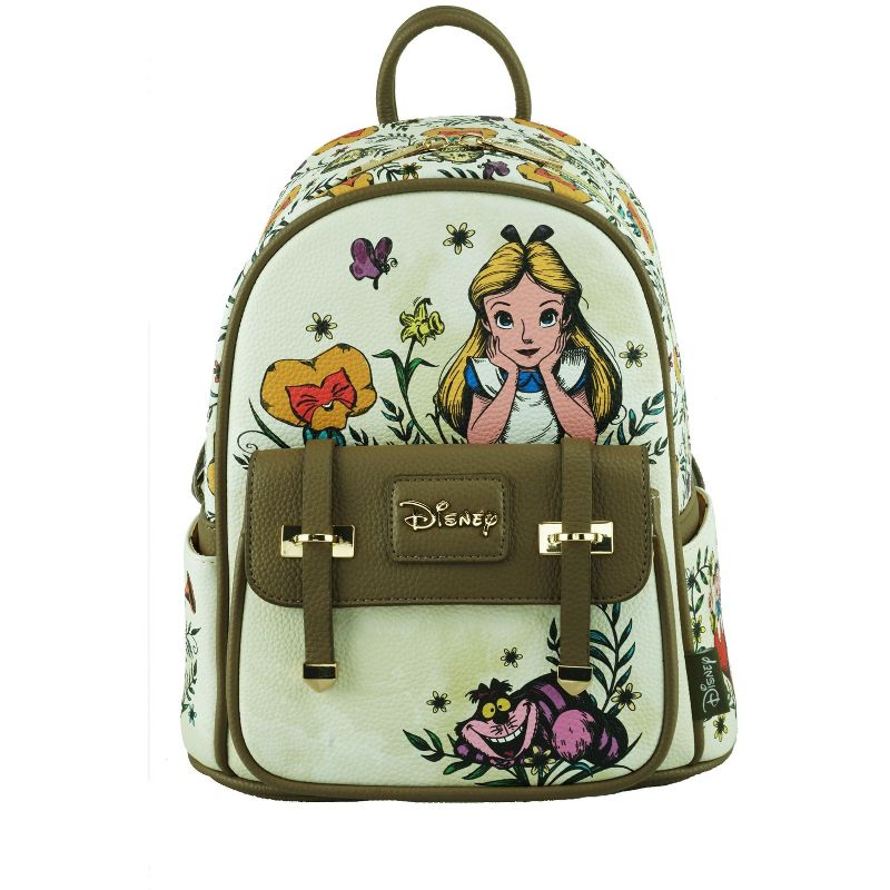 Alice in Wonderland WondaPop 11" Vegan Leather Fashion Mini Backpack, 1 of 6