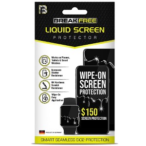 BREAK FREE Liquid Glass Screen Protector with $150 Coverage for All Phones Tablets and Smart Watches - 1 of 4